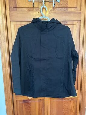 Phoenix Black Sierra Run Jacket Plus 2X NWT Zip‑Off Hood Water‑Resistant